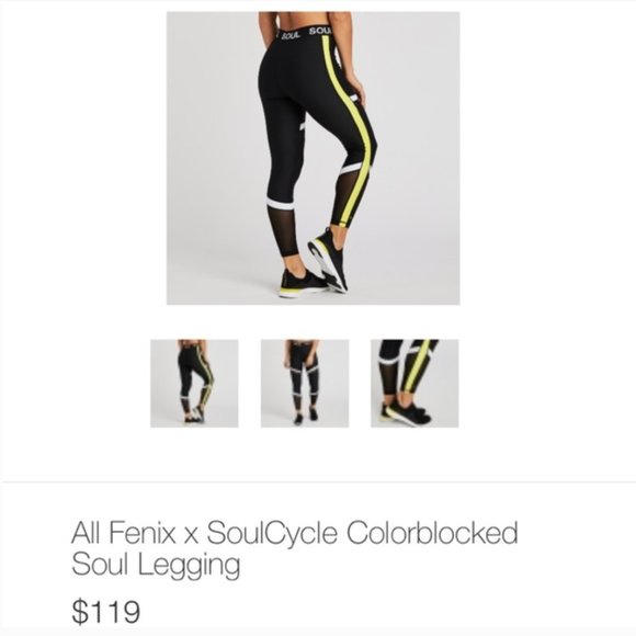 All Fenix X SoulCycle Colour Blocked Soul Leggings | Medium | Black/Yellow - Picture 7 of 16